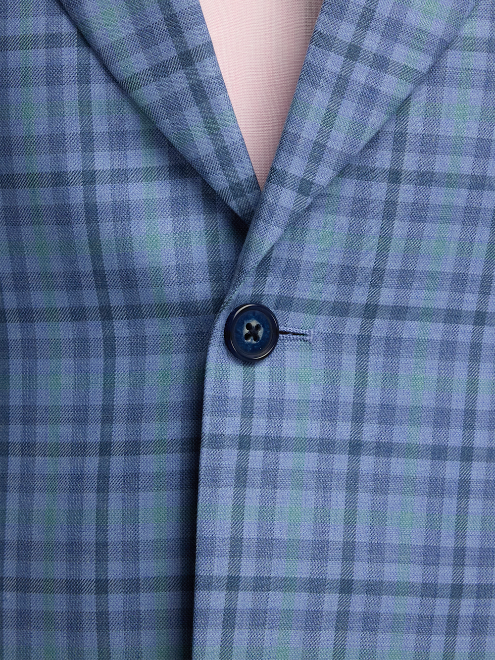 Alternate Image of Wool Blend Plaid Single Breasted Peak Lapel Sport Coat-4