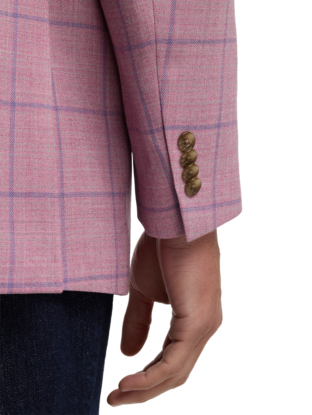 Alternate Image of Wool Windowpane Single Breasted Notch Lapel Sport Coat-2