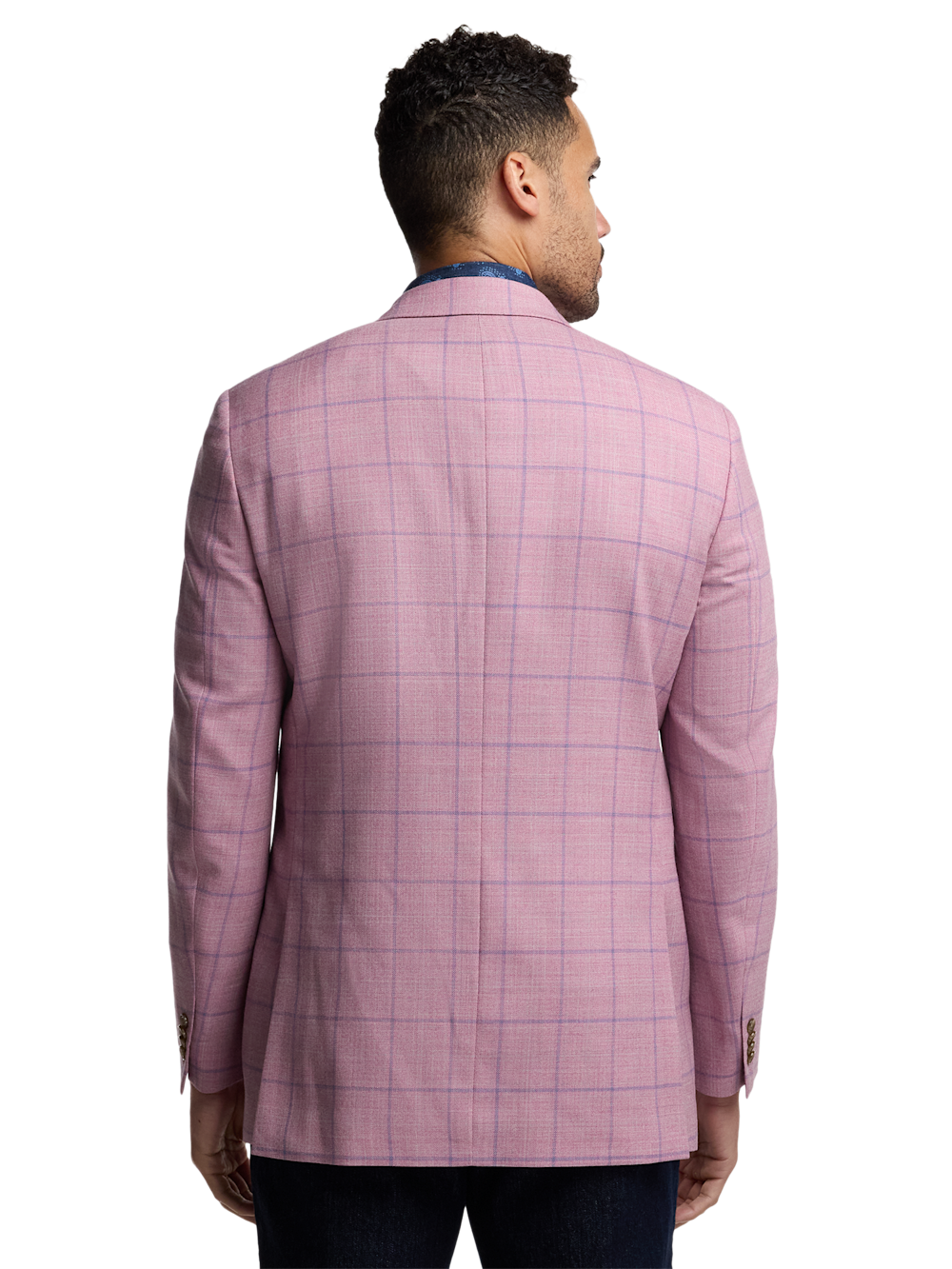 Alternate Image of Wool Windowpane Single Breasted Notch Lapel Sport Coat-6