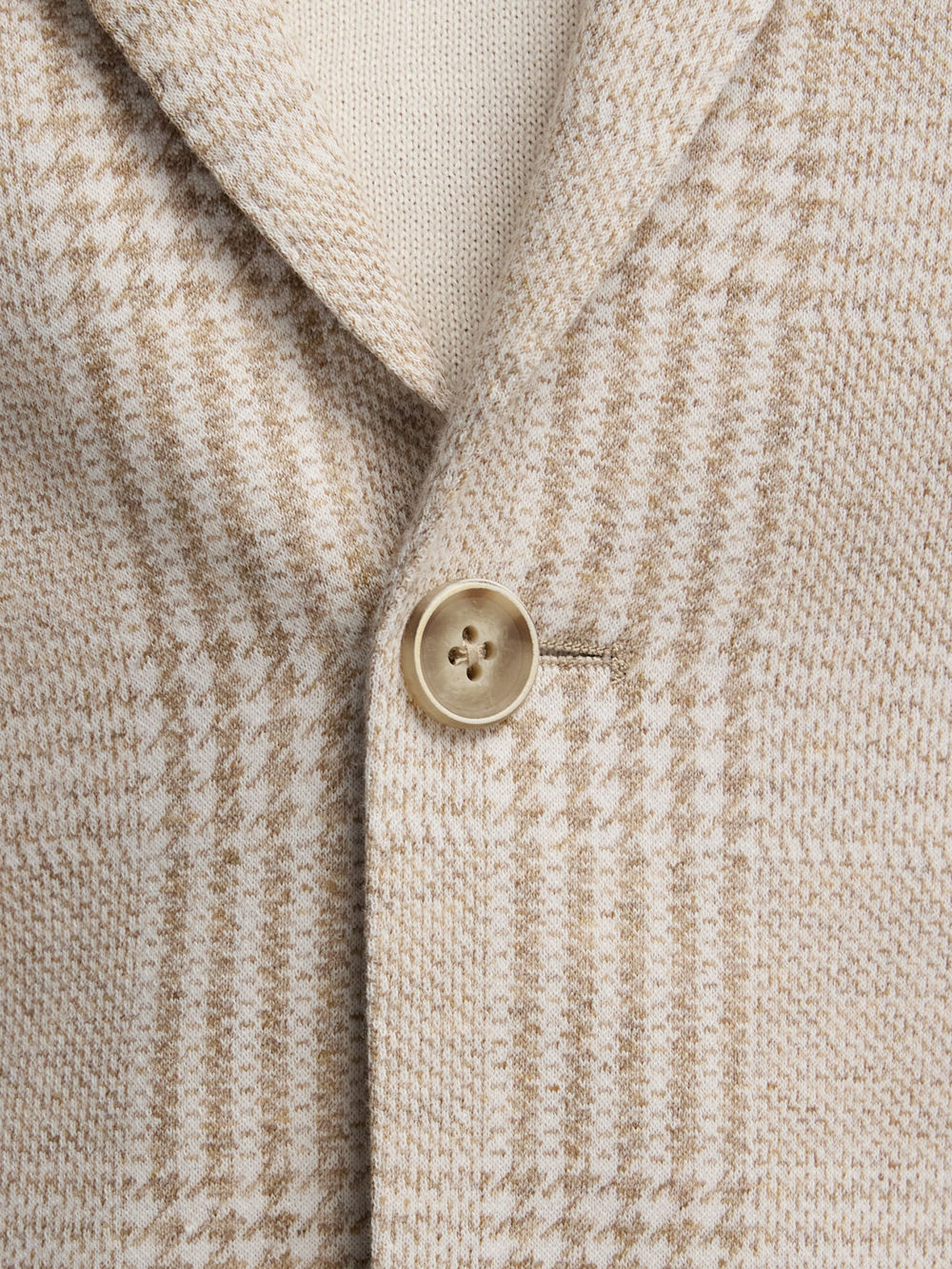 Alternate Image of Cotton Blend Plaid Single Breasted Notch Lapel Knit Sport Coat-4