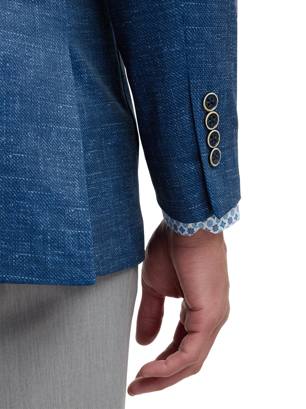 Alternate Image of Cotton Blend Single Breasted Notch Lapel Knit Sport Coat-2