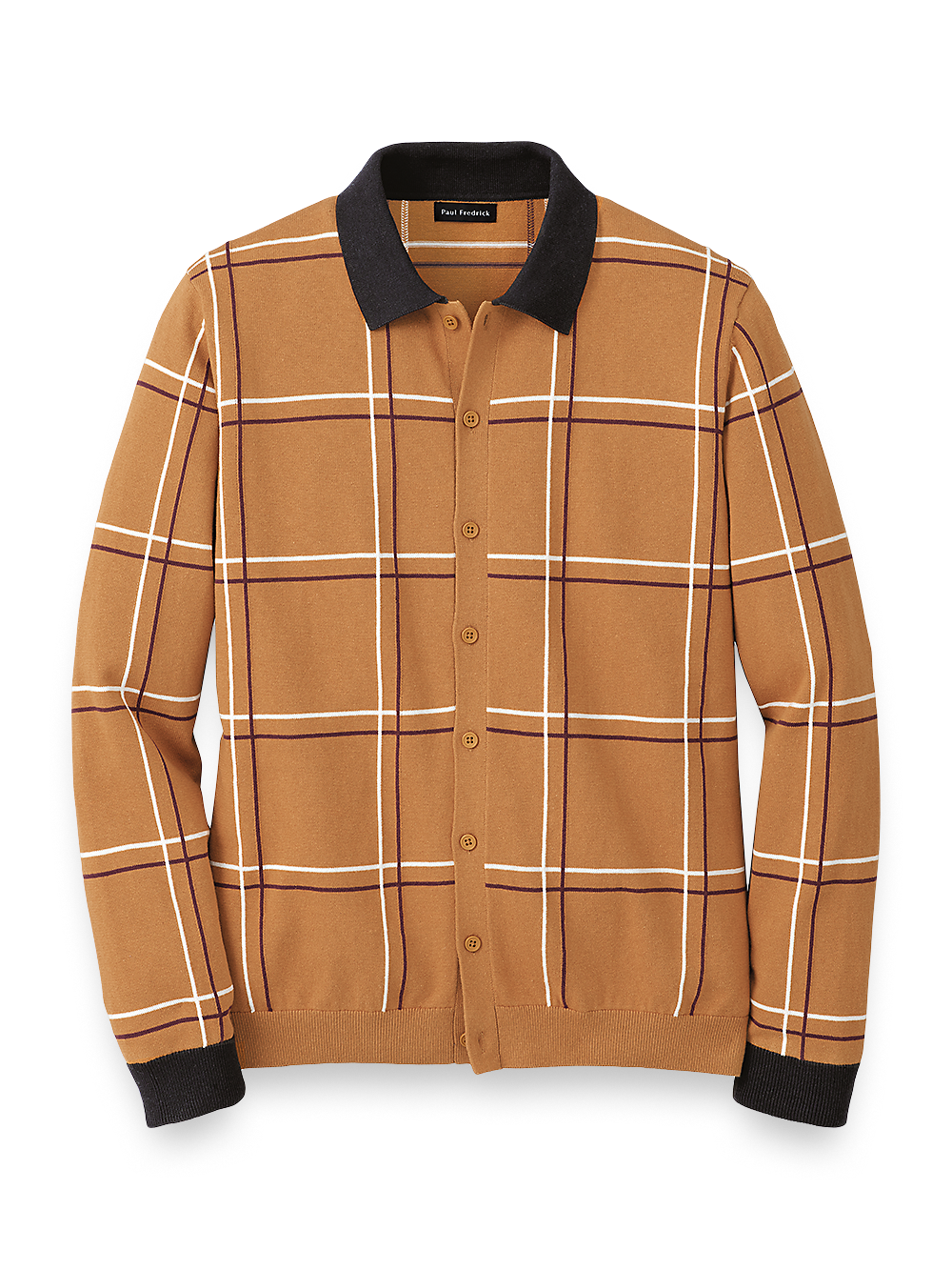 Product Image of Cotton Button Front Polo-Bronze