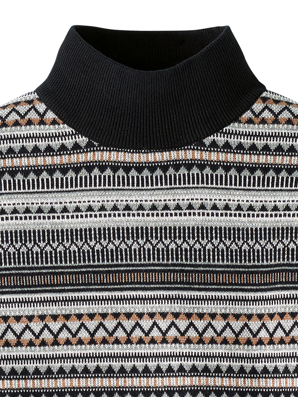 Cotton Mock Neck Sweater Black Small