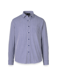 Cotton Button Front Polo - Blue