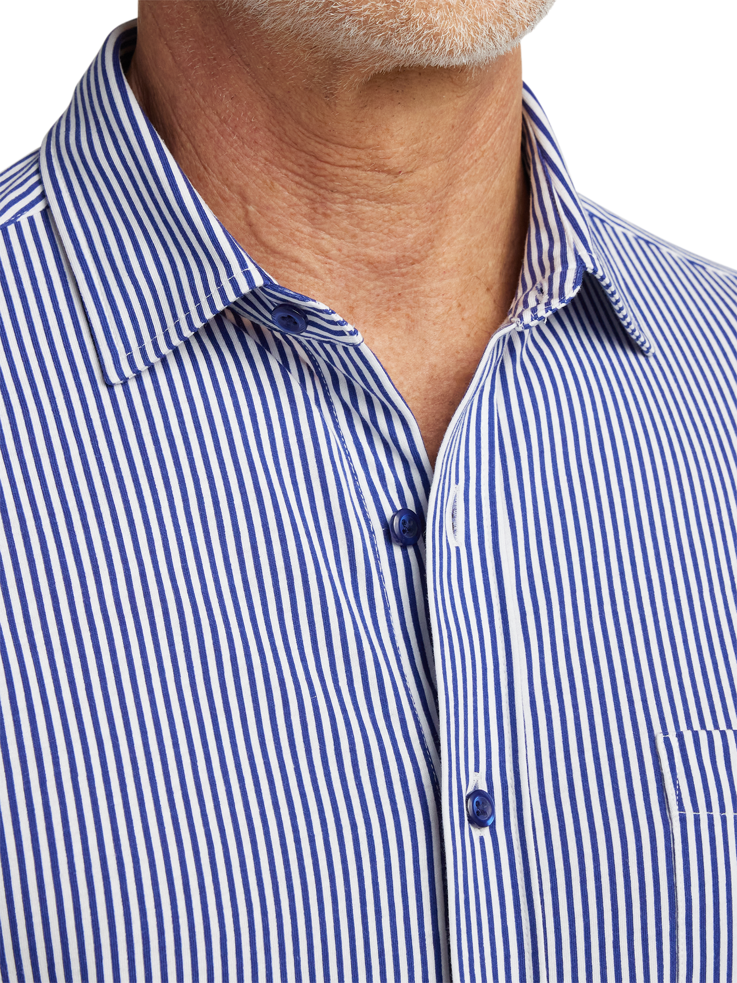 Cotton Button Front Polo - Blue