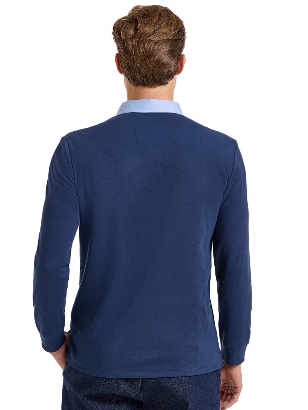 Alternate Shot of Men's Navy Solid Knitwear  - 3