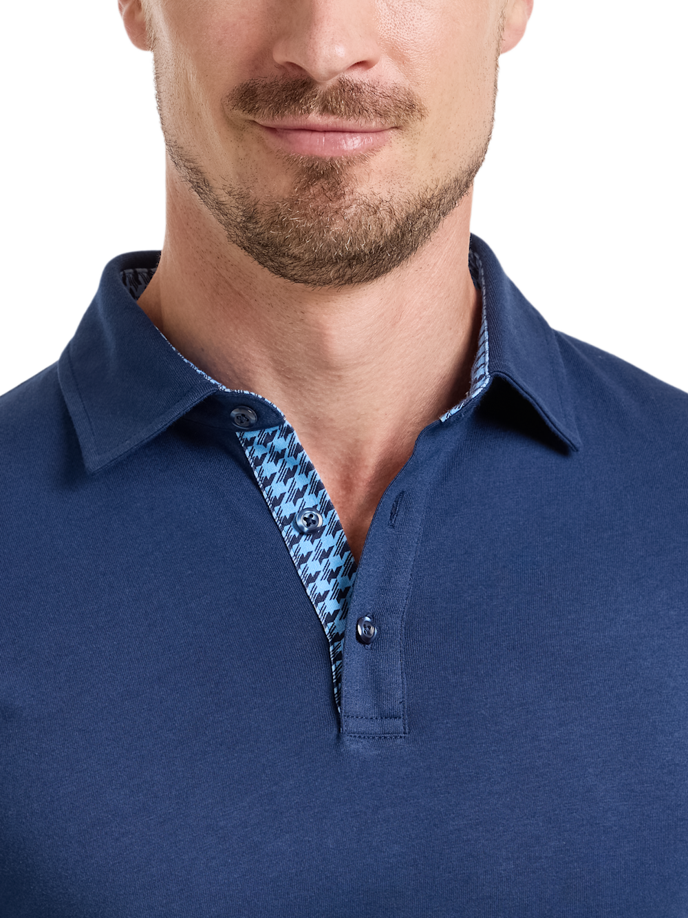 Alternate Shot of Men's Navy Solid Knitwear  - 3