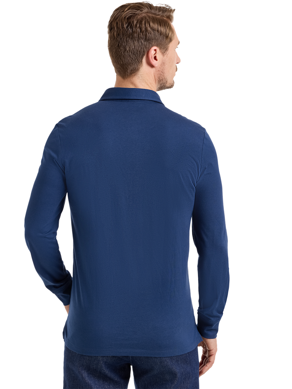 Alternate Shot of Men's Navy Solid Knitwear  - 4