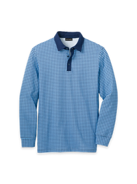 Cotton Three Button Polo - Navy
