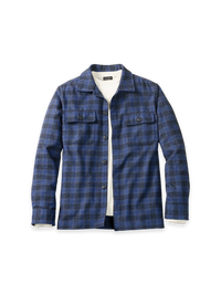 Polyester Wool Blend Button Front Polo - Blue Multi