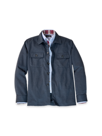 Polyester Blend Button Front Polo - Navy
