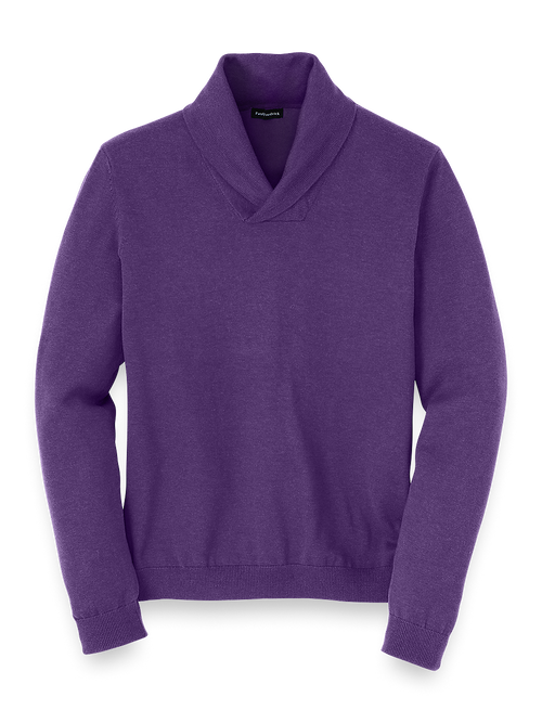 Supima Cotton Shawl Collar Sweater - Mustard – Paul Fredrick