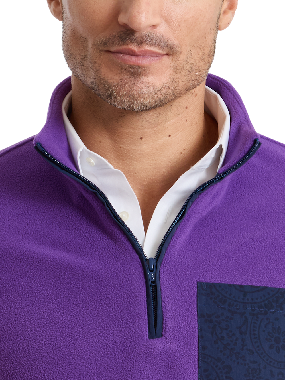 Alternate Shot of Men's purple/navy  Knitwear  - 2