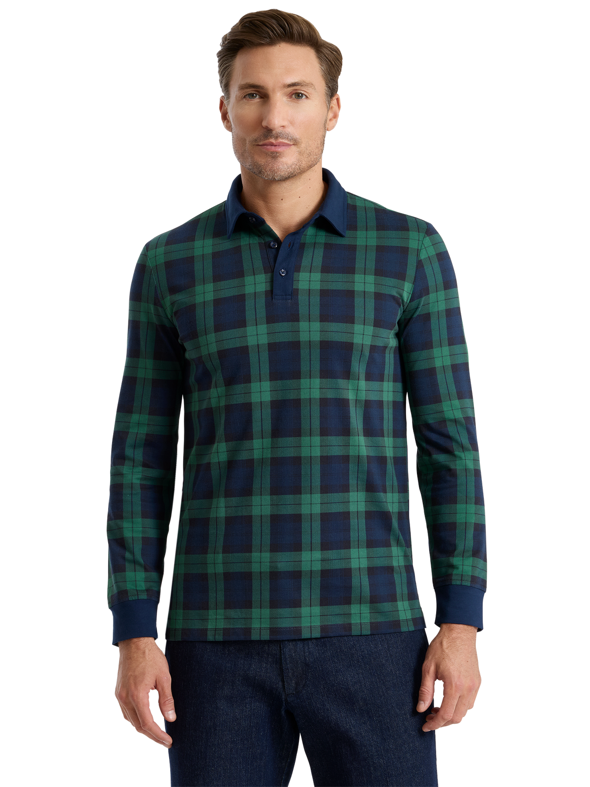 Alternate Shot of Men's navy/green  Knitwear 