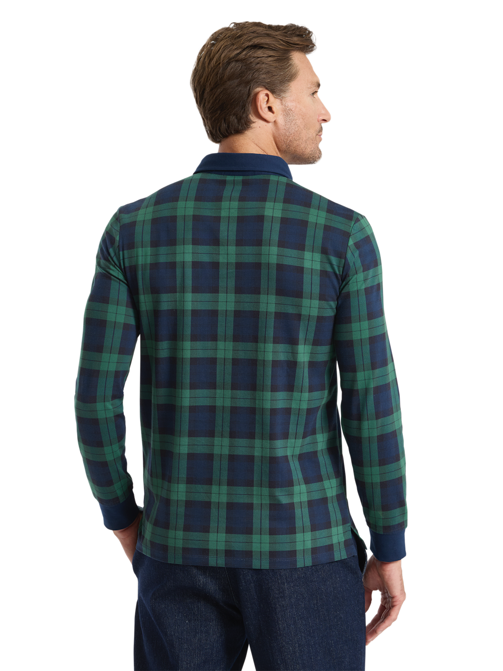 Alternate Shot of Men's navy/green  Knitwear  - 4