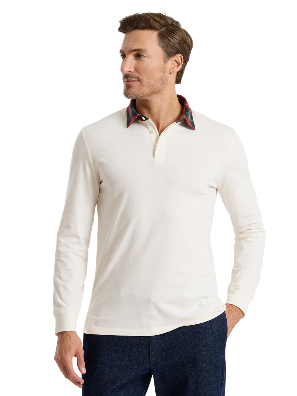 Alternate Shot of Men's white multi  Knitwear  - 1