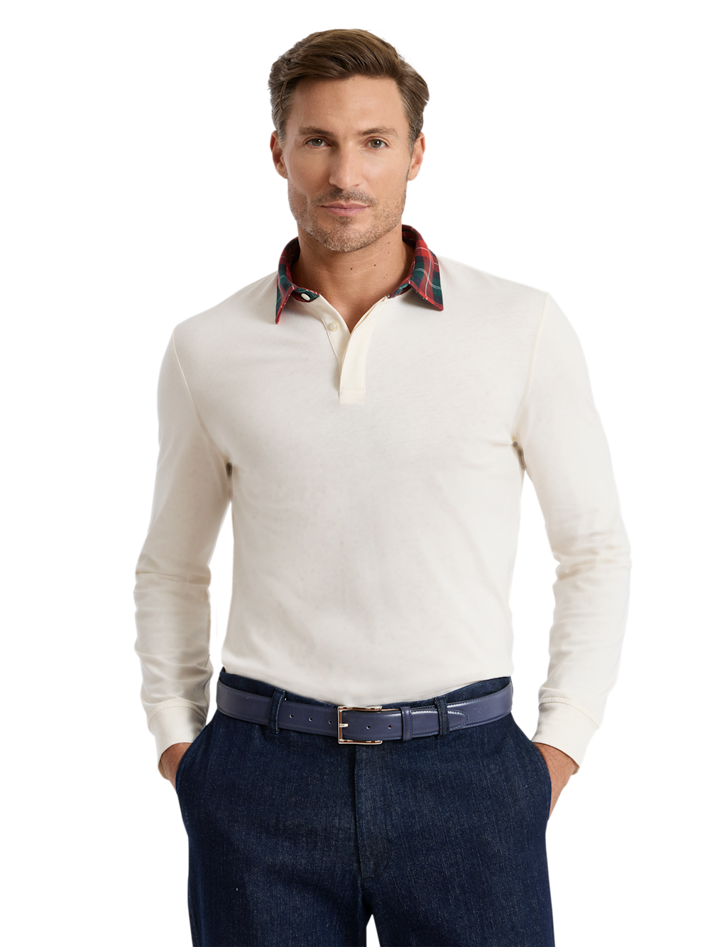 Alternate Shot of Men's white multi  Knitwear  - 2
