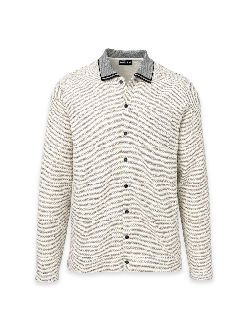 Product Image of Polyester Blend Button Front Polo-White