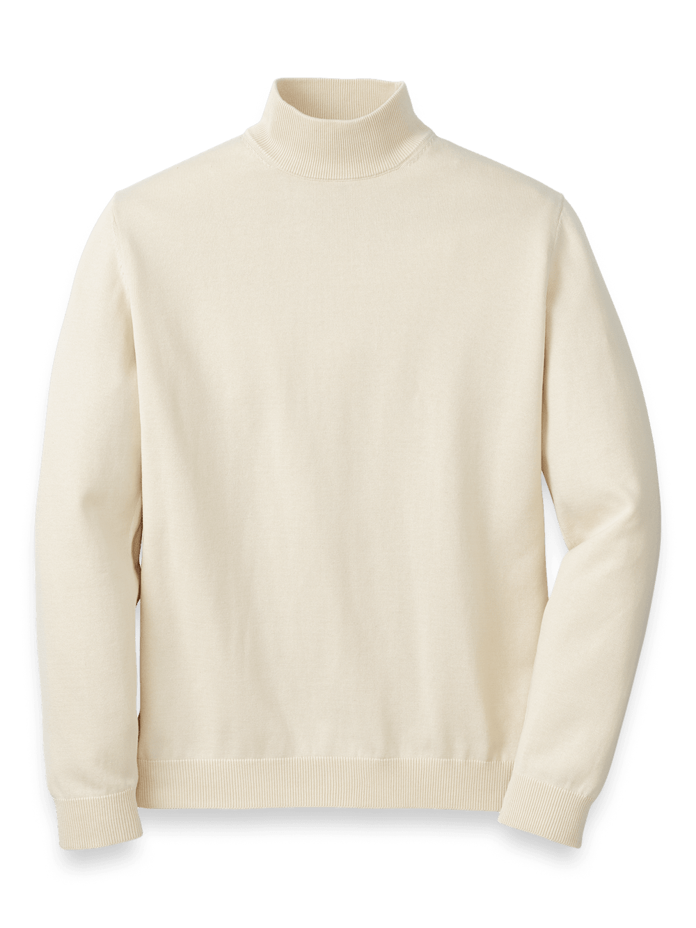 Product Image of Supima Cotton Mock Neck Sweater-Ivory