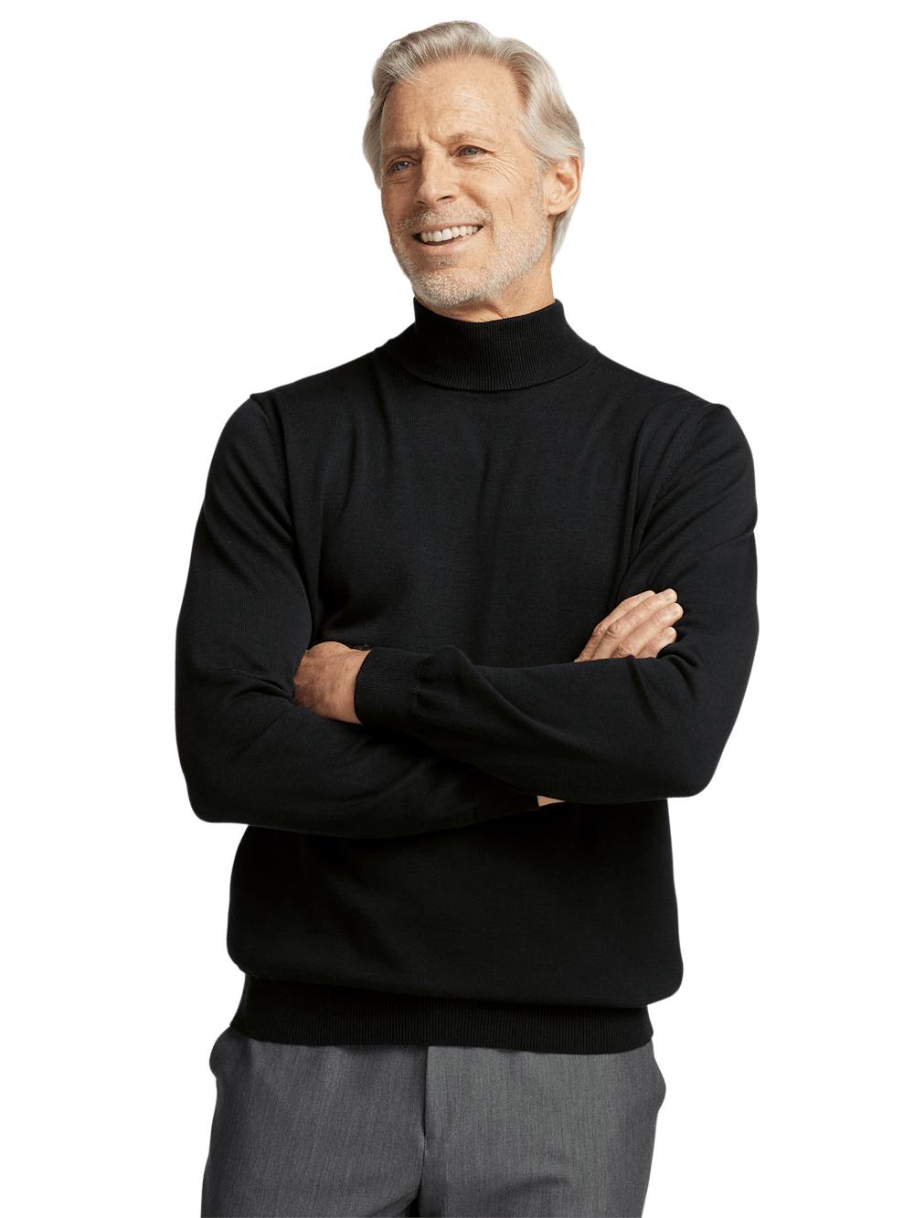 Alternate Image of Supima Cotton Mock Neck Sweater-1