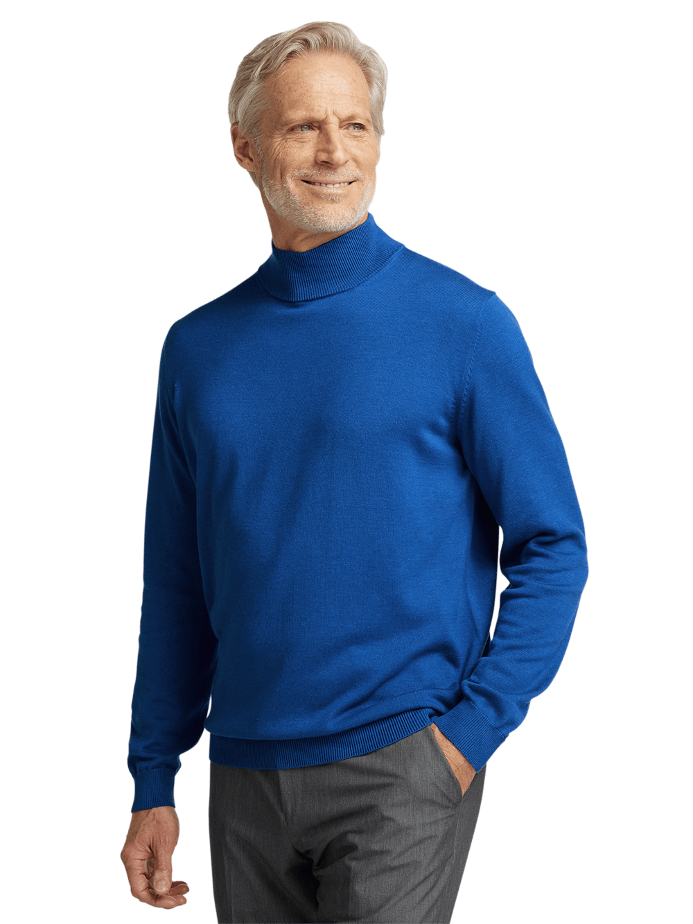 Alternate Image of Supima Cotton Mock Neck Sweater-1