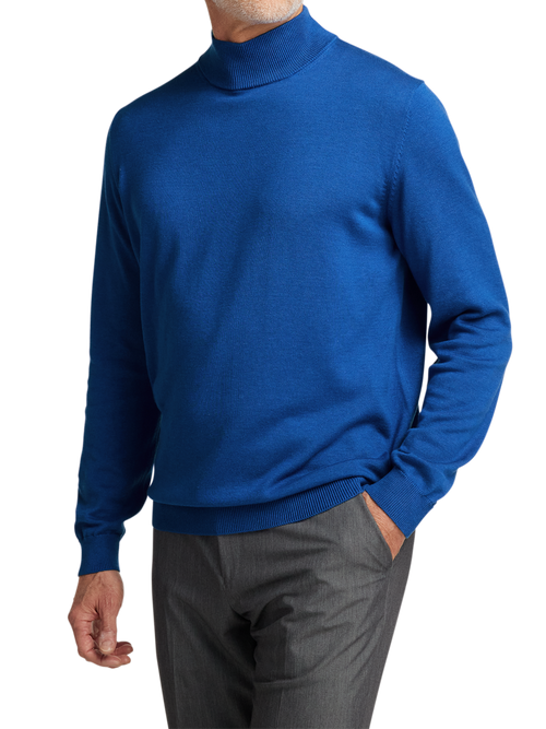 Supima Cotton Mock Neck Sweater - Mustard – Paul Fredrick