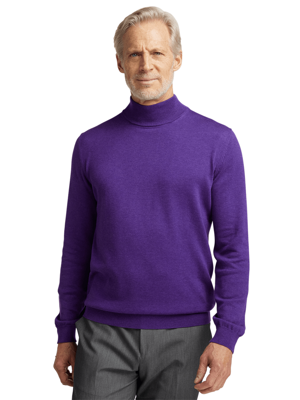 Alternate Image of Supima Cotton Mock Neck Sweater-1