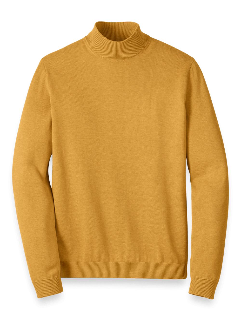 Product Image of Supima Cotton Mock Neck Sweater-Mustard