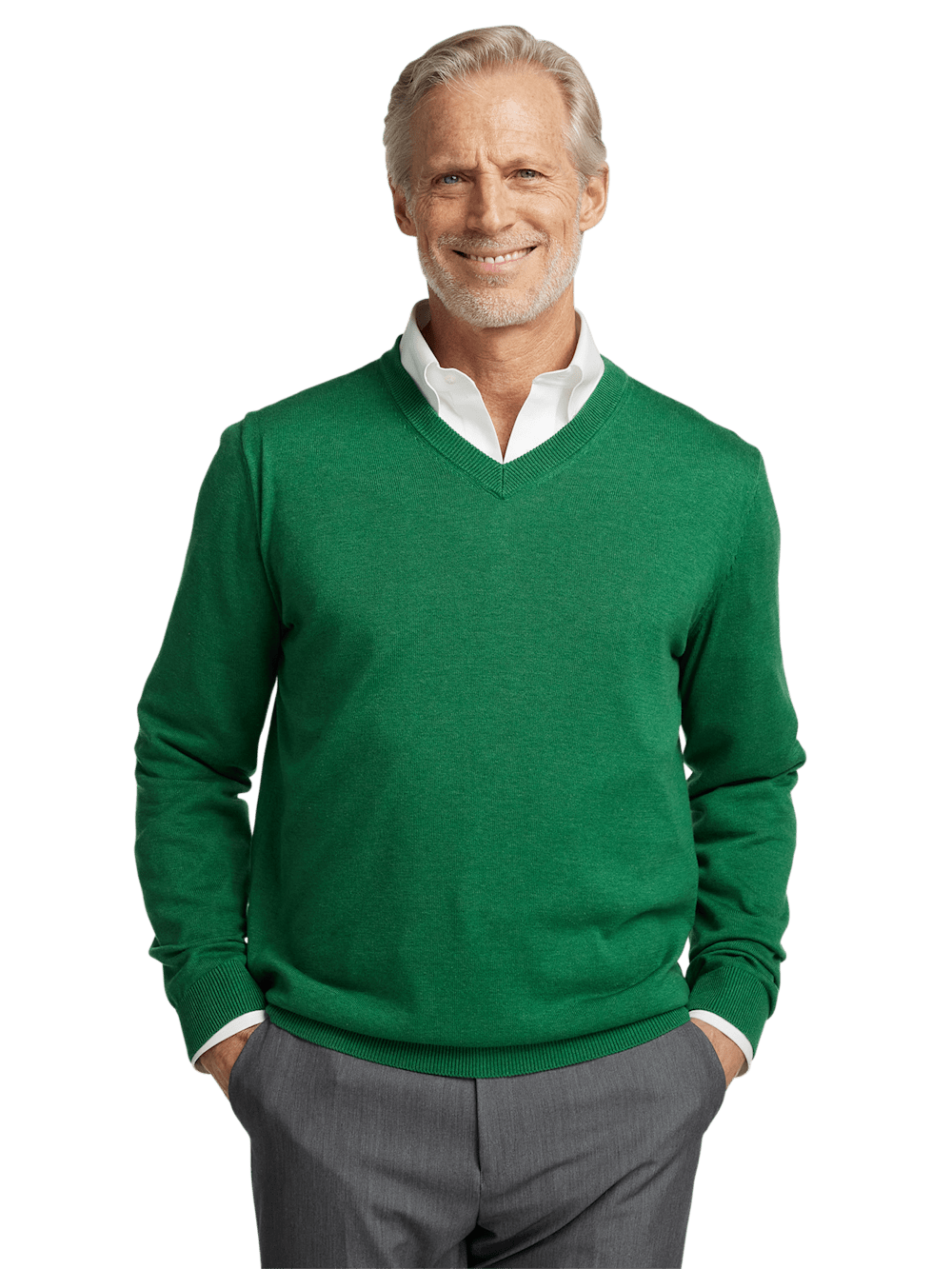 Alternate Image of Supima Cotton V-neck Sweater-1
