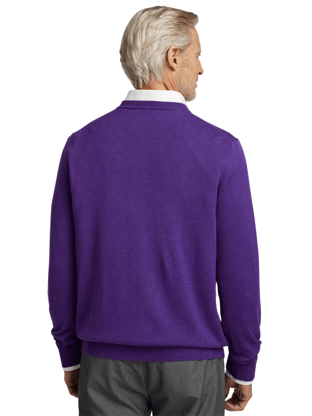 Alternate Image of Supima Cotton V-neck Sweater-4