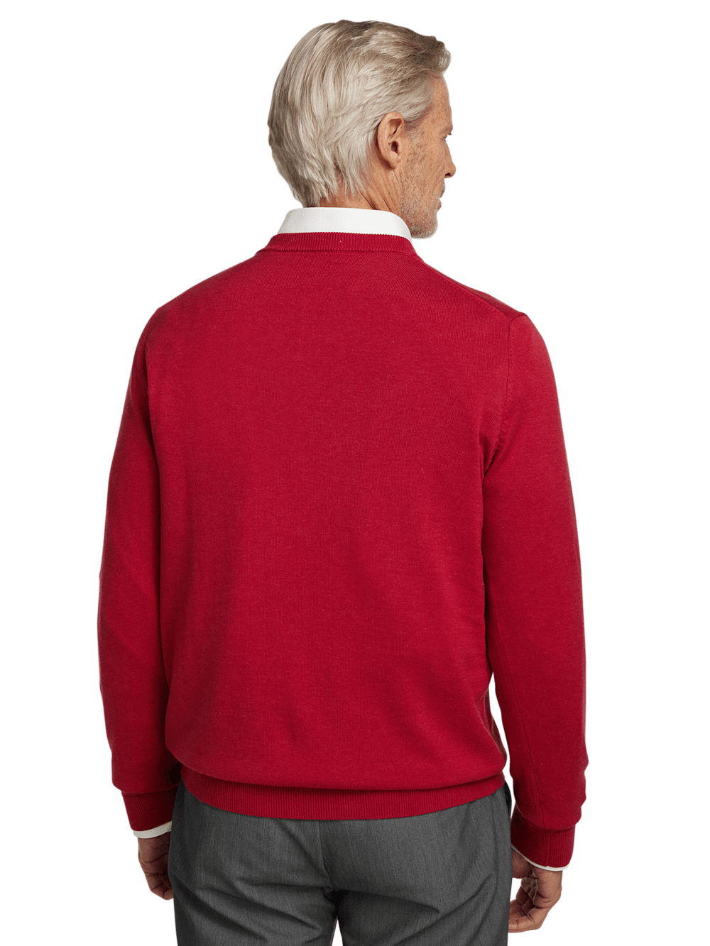 Alternate Image of Supima Cotton V-neck Sweater-4