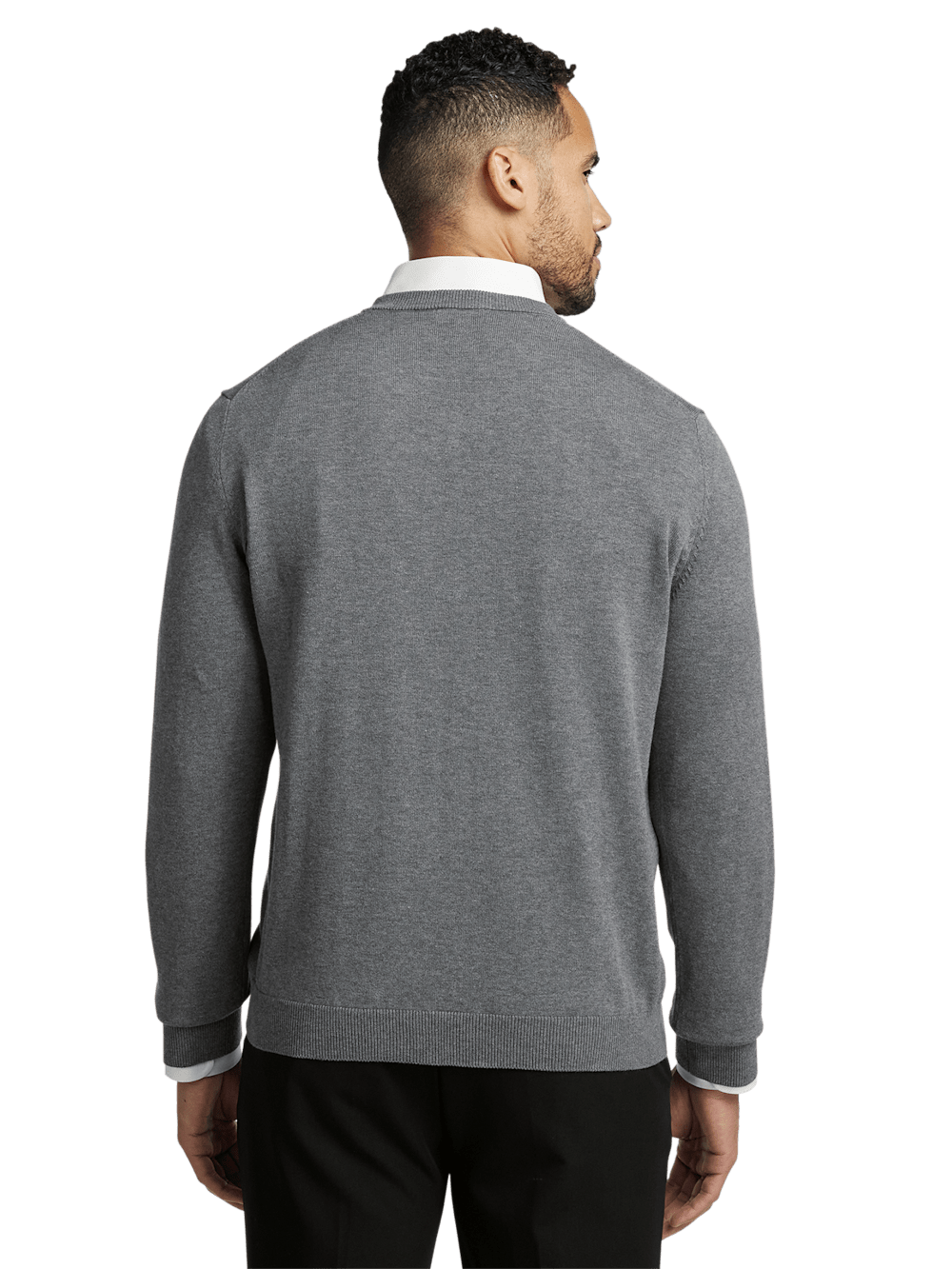 Alternate Image of Supima Cotton V-neck Sweater-4