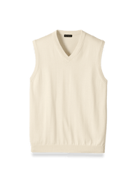 Supima Cotton Vest - Ivory