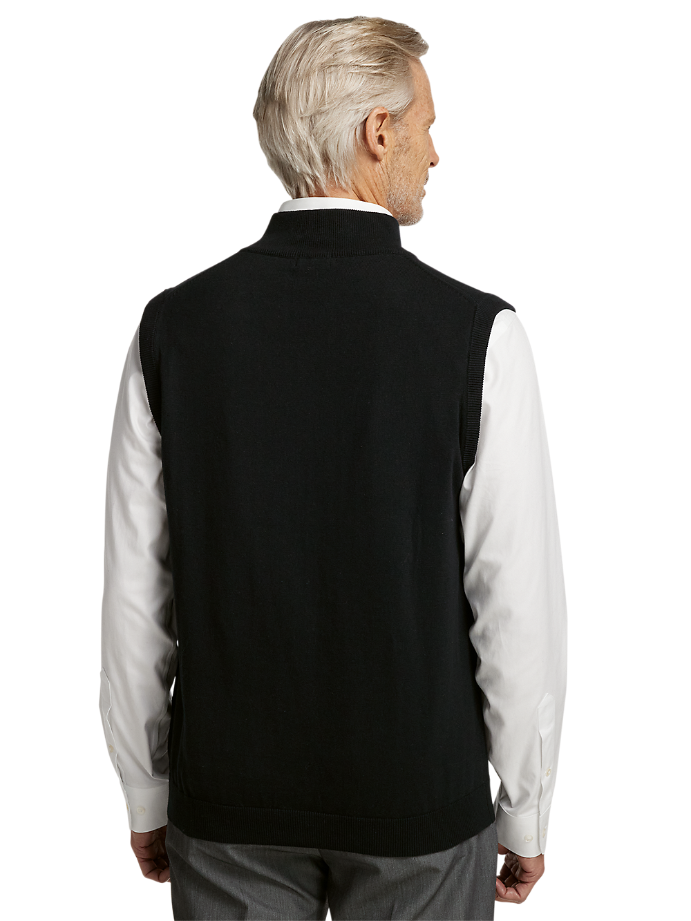 Alternate Image of Cotton Full Zip Mock Neck Vest-4