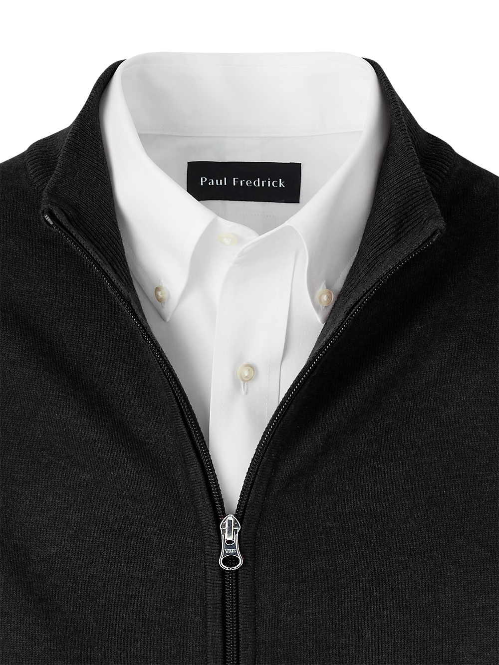 Alternate Image of Cotton Full Zip Mock Neck Vest-5