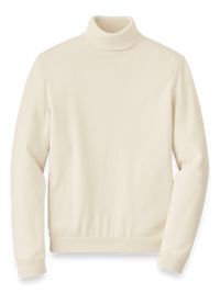 Supima Cotton Turtleneck - Ivory