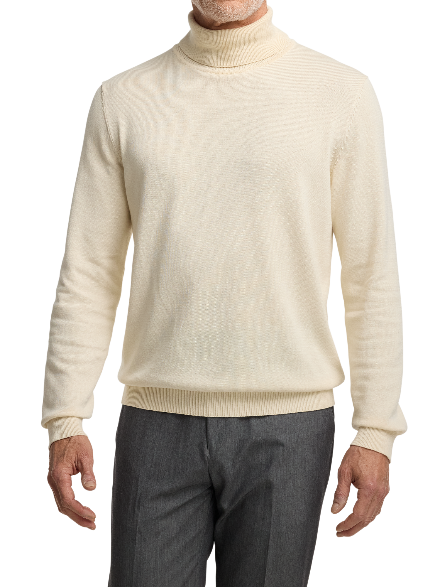 Supima Cotton Turtleneck - Ivory