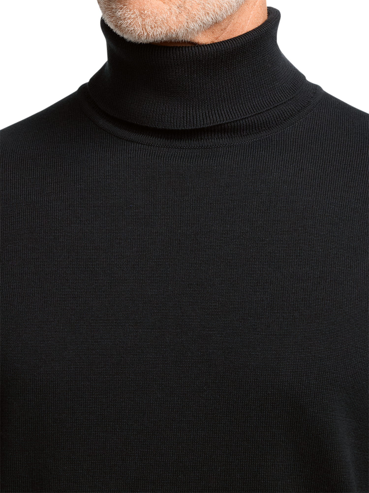 Supima Cotton Turtleneck - Black