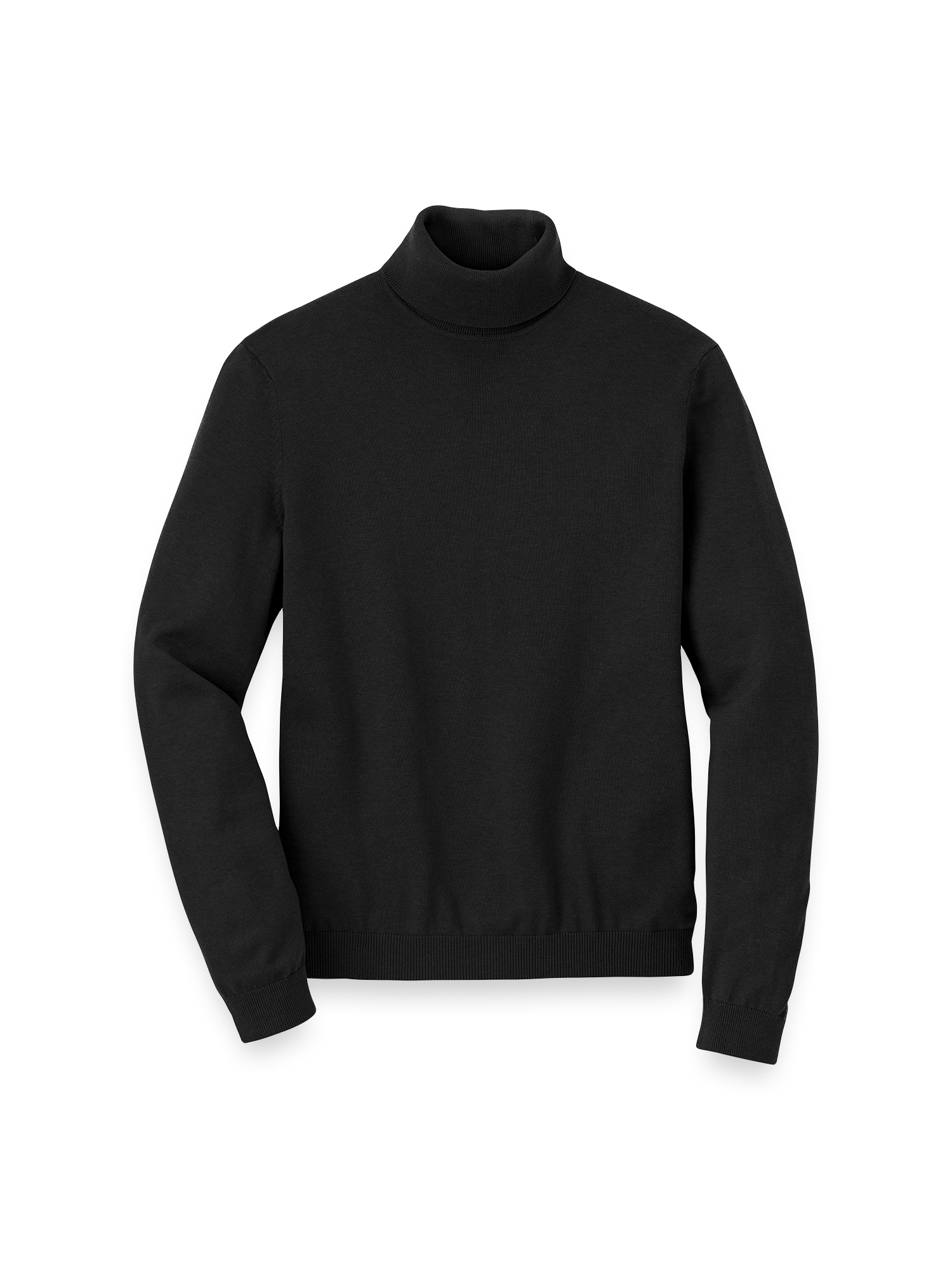 Supima Cotton Turtleneck - Black