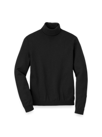 Supima Cotton Turtleneck - Black
