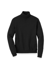 Supima Cotton Turtleneck - Black