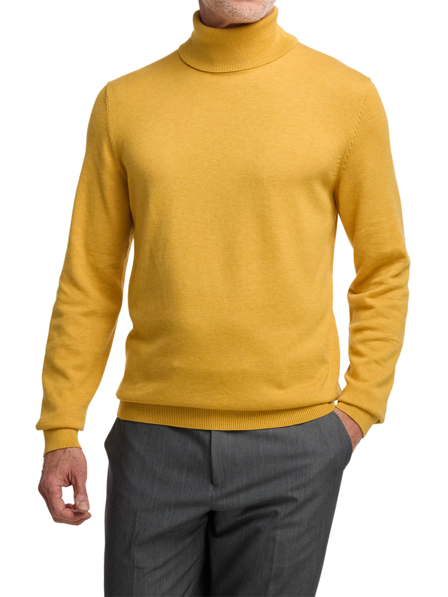 Supima Cotton Turtleneck - Mustard