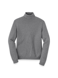 Supima Cotton Turtleneck - Medium Grey