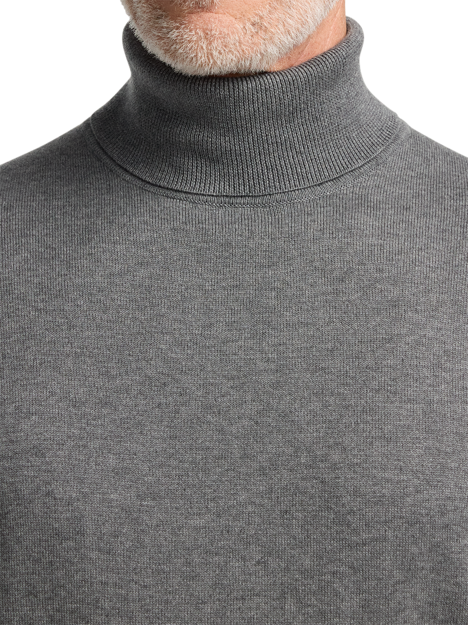 Supima Cotton Turtleneck - Medium Grey