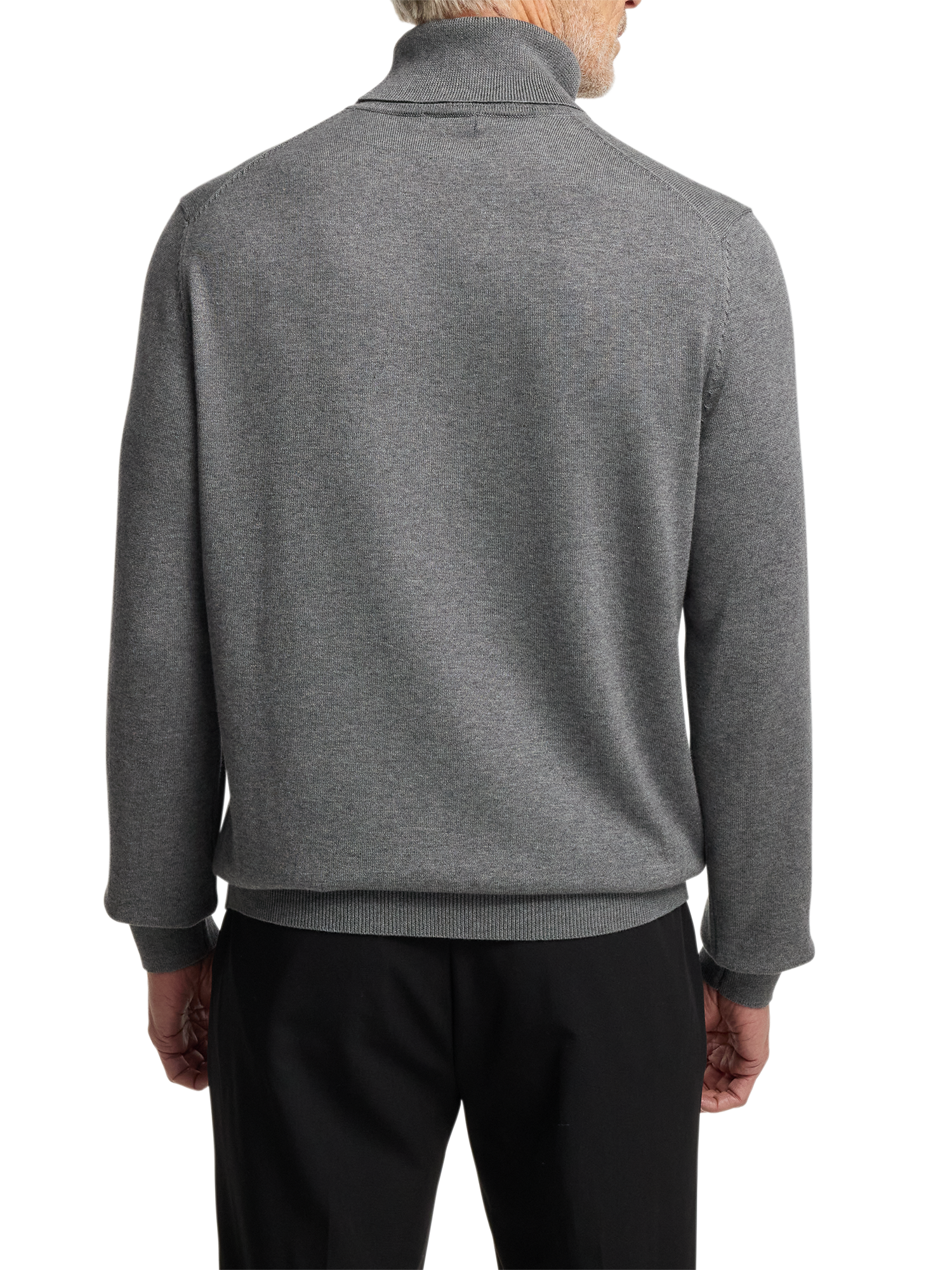 Supima Cotton Turtleneck - Medium Grey
