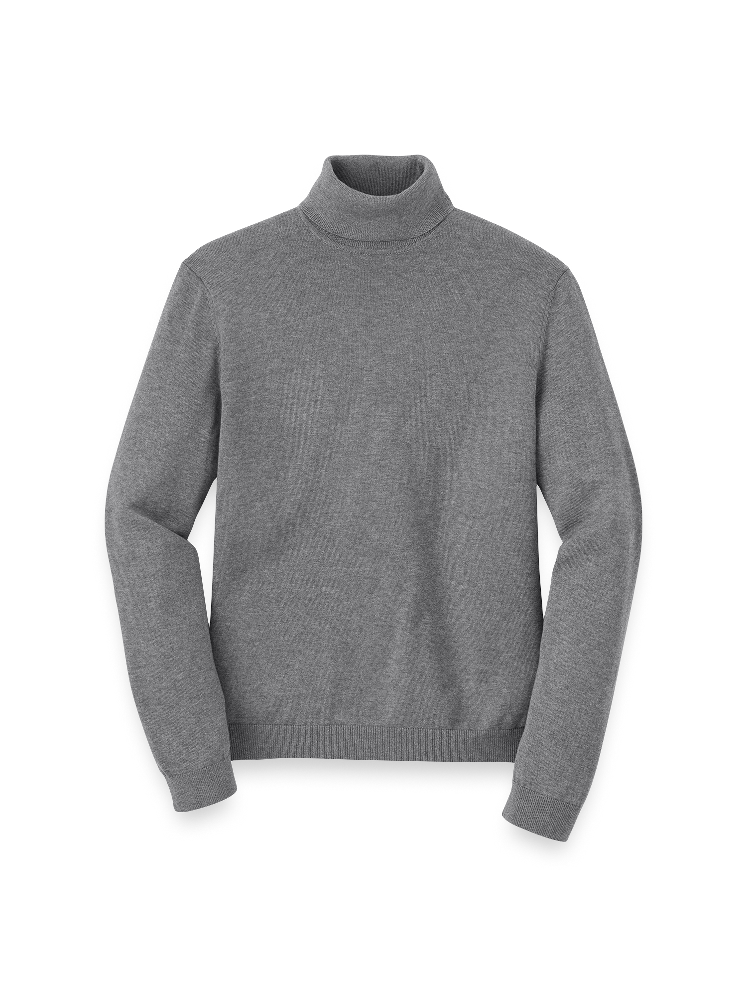 Supima Cotton Turtleneck - Medium Grey