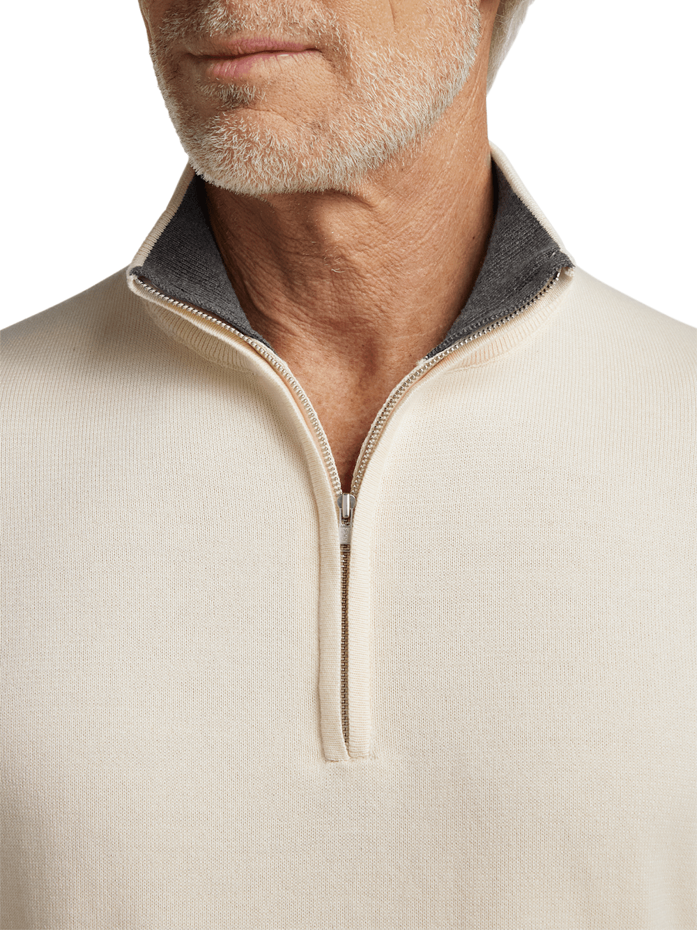 Alternate Image of Supima Cotton Quarter Zip Mock Neck Sweater-2