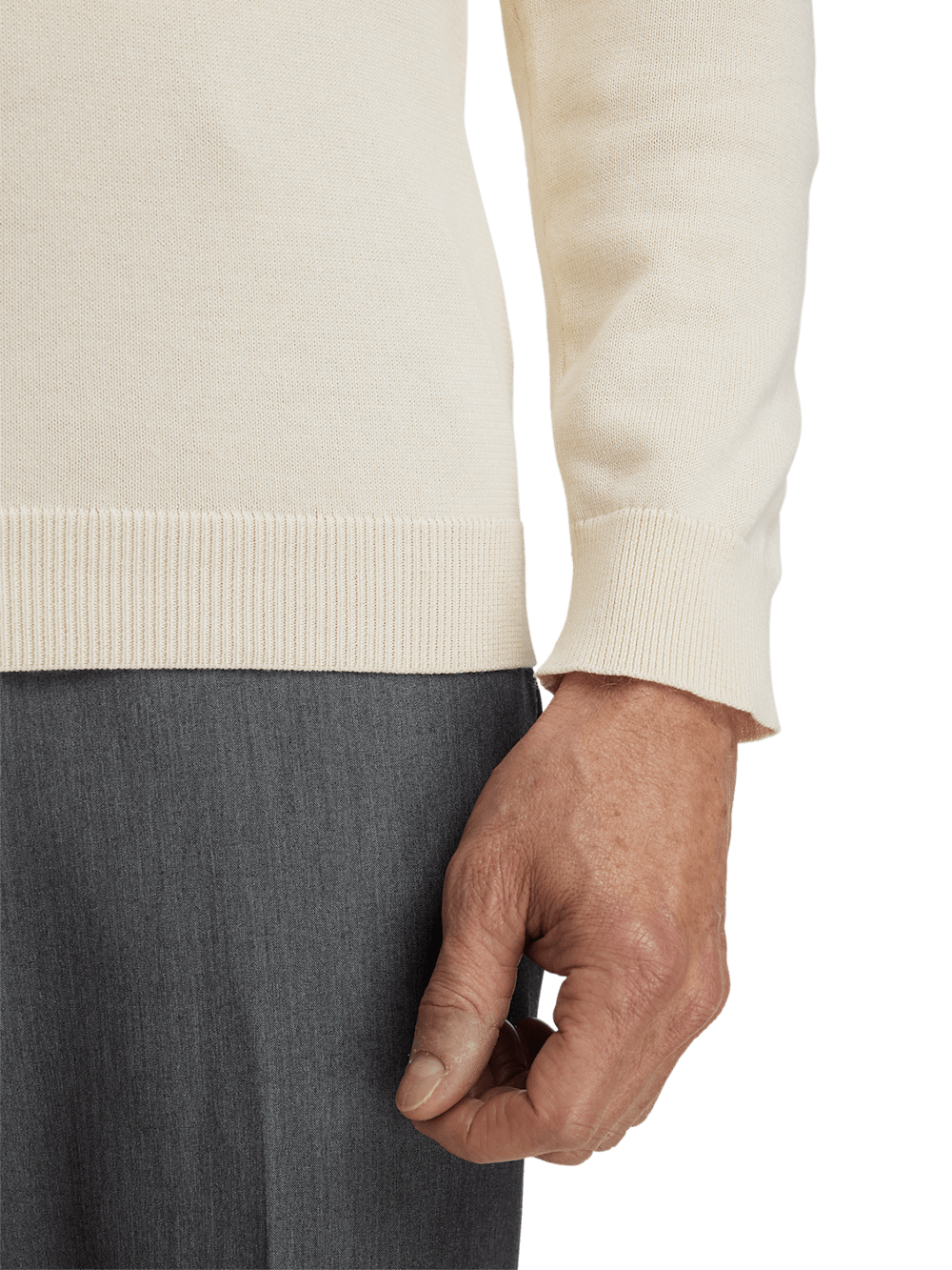 Alternate Image of Supima Cotton Quarter Zip Mock Neck Sweater-3