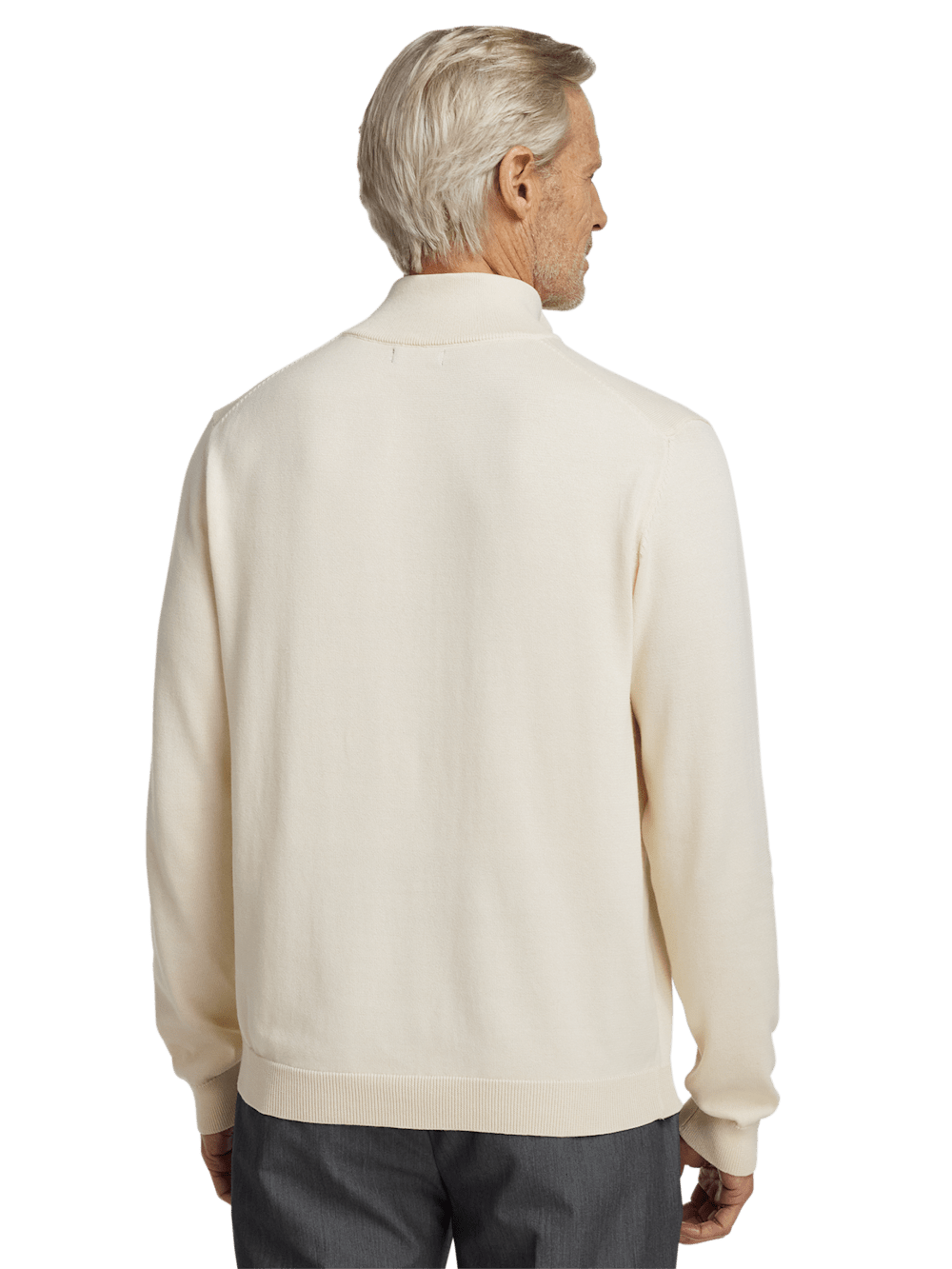 Alternate Image of Supima Cotton Quarter Zip Mock Neck Sweater-4