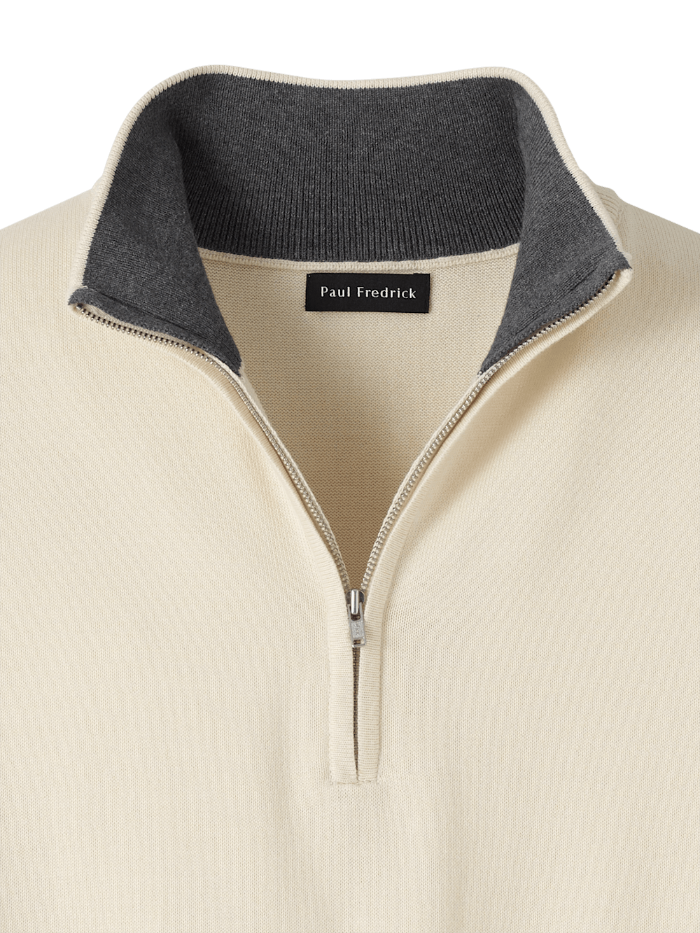 Alternate Image of Supima Cotton Quarter Zip Mock Neck Sweater-5